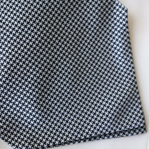 Modern Design Black & White Ascot Tie
