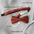 Paprika Wool Blend Solid Kid's Pre-Tied Bow Tie