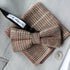Brent Brown Plaid Wool Adult Pre-Tied Bow Tie