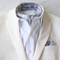 Silver Watercolor Design Ascot Tie