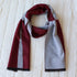Burgundy & Gray Colorblock Men's Cold Weather Winter Scarf