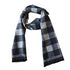 Gray Checkered Men's Cold Weather Winter Scarf