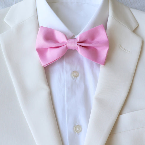 Candy Pink Satin Kid's Pre-Tied Bow Tie