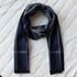 Dark Blue Stripes Men's Wool Blend Winter Scarf