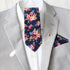 Madison Dark Blue Floral Cotton Slim Tie