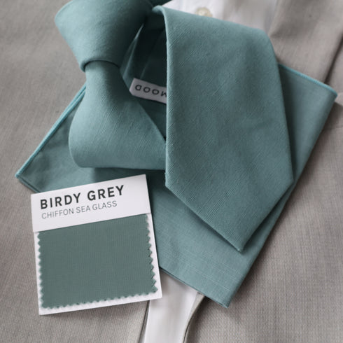 Seaglass Green Cotton Solid Skinny Tie