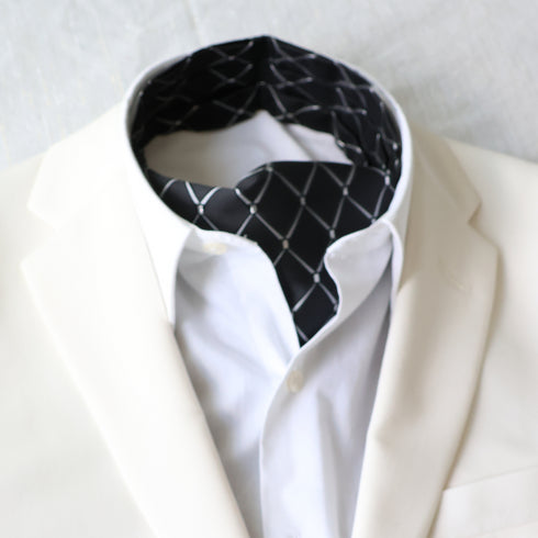 Modern Design Black Ascot Tie