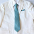 Seaglass Green Cotton Solid Skinny Extra Long Length Tie
