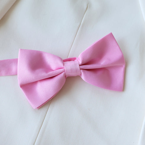Candy Pink Satin Adult Pre-Tied Bow Tie