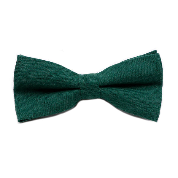 Hudson Hunter Green Solid Kid's Pre-Tied Bow Tie