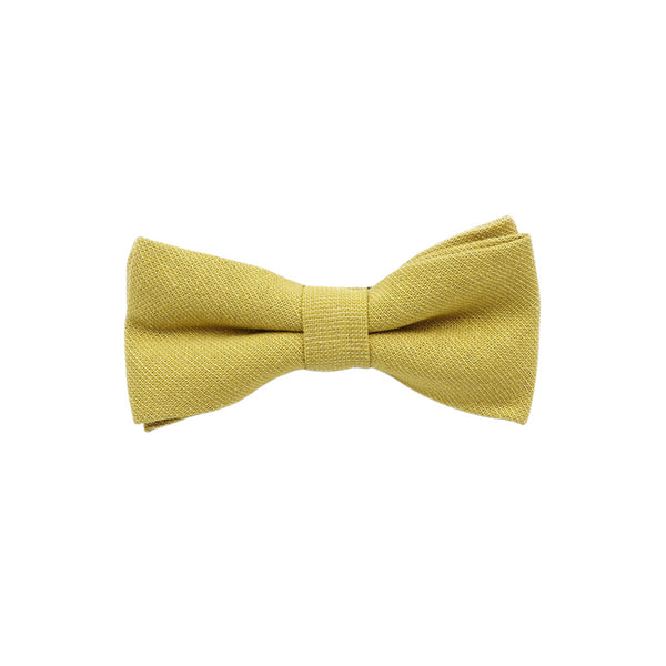 Mustard Yellow Solid Kid's Pre-Tied Bow Tie