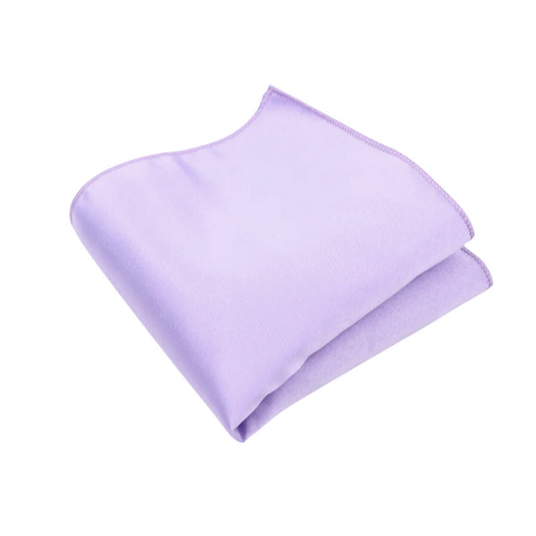 Lilac Solid Satin Pocket Square