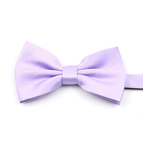 Lilac Solid Satin Kid's Pre-Tied Bow Tie