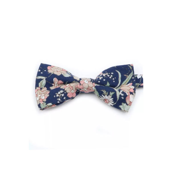 Kyrie Navy Blue Floral Kid's Pre-Tied Bow Tie