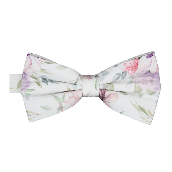 Keira Dusty Rose Floral Adult Pre-Tied Bow Tie