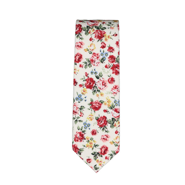 Frankie II Rose Floral Skinny Tie & Pocket Square Set