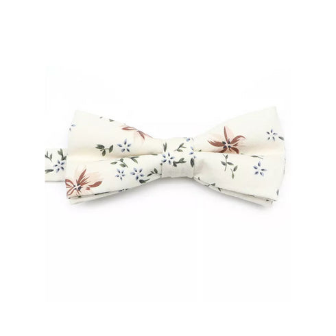 Remy Cream Floral Kid's Pre-Tied Bow Tie