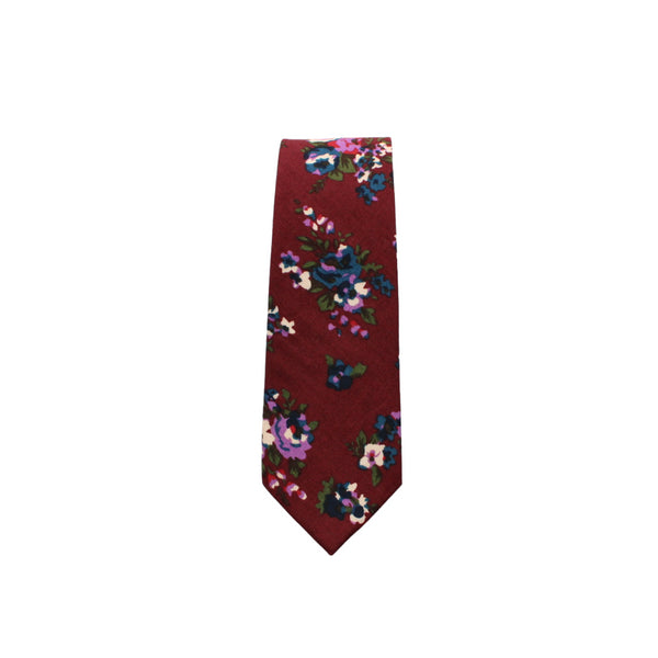 Kerry Cabernet Floral Men's Skinny Tie
