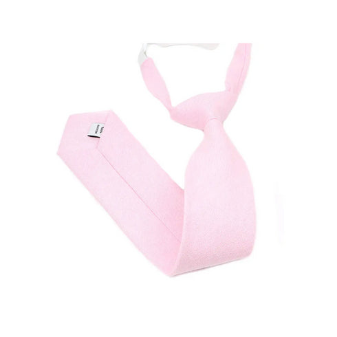 Tickled Pink Solid Cotton Kid's Skinny Tie