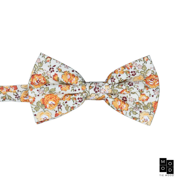 Darwin Marigold Yellow Floral Adult Pre-Tied Bow Tie