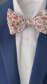 Shay Cinnamon Floral Cotton Self-Tie Bow Tie