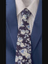 Marley Navy Blue Floral Traditional Wide Extra Long Length Tie