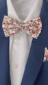 Shay Cinnamon Floral Cotton Adult Pre-Tied Bow Tie