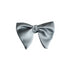 Silver Oversized Satin Bow Tie
