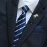 Fiona Blue Stripes Traditional Wide Tie