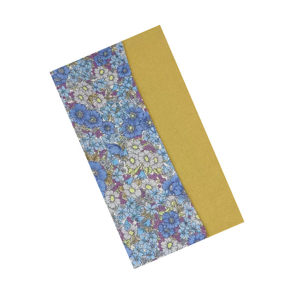 Mustard Yellow Two-Tone Solid Front & Floral Back Pocket Square