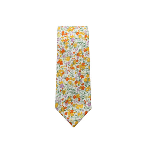 Paige Yellow Floral Skinny Tie