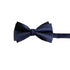 Double-Deck Navy Blue Satin Bow Tie & Pocket Square Set