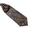 Blue & Gold Paisley Ruche Cravat Tie