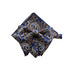 Dark Blue Paisley Long-Tail Bow Tie & Pocket Square Set