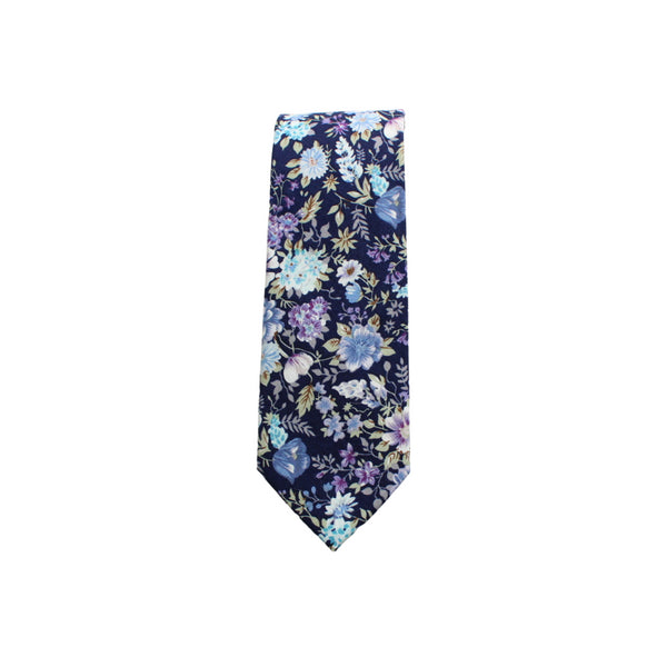 Ollie Purple Floral Skinny Tie