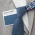 Remington Two-Tone Slate Blue Solid Front & Blue Floral Tail Tie
