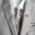 Auden Silver Floral Skinny Tie