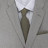 Olive Green Solid Cotton Skinny Tie