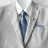 Reagan Heathered Blue Tie & Pocket Square Set