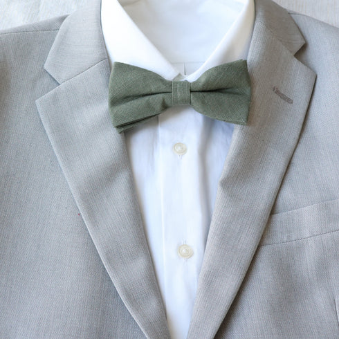 Moss Green Solid Bow Tie