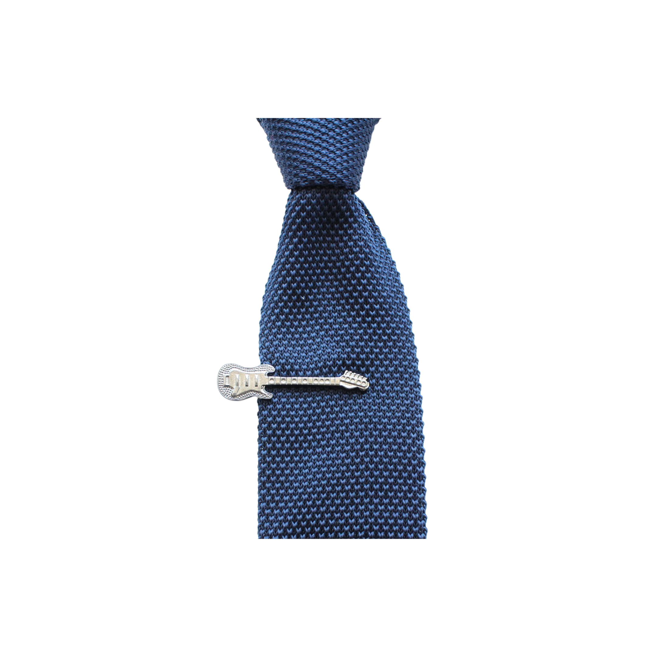 Men's Tie Bar: Sailors Knot Tie Bar - Modern Tie Clip, In Silver, Metal