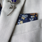 Clara Blue & Gold Floral Pocket Square