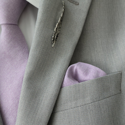 Lavender Cotton Solid Pocket Square