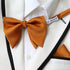 Copper Oversized Satin Bow Tie & Pocket Square Set