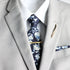 Marley Navy Blue Floral Skinny Tie