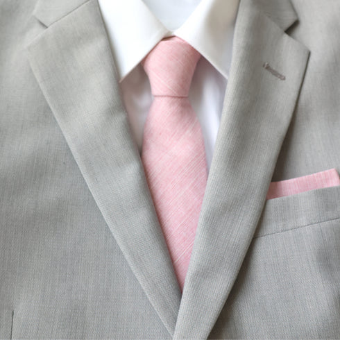 Charlie Blush Pink Linen Tie