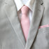 Charlie Blush Pink Linen Skinny Tie