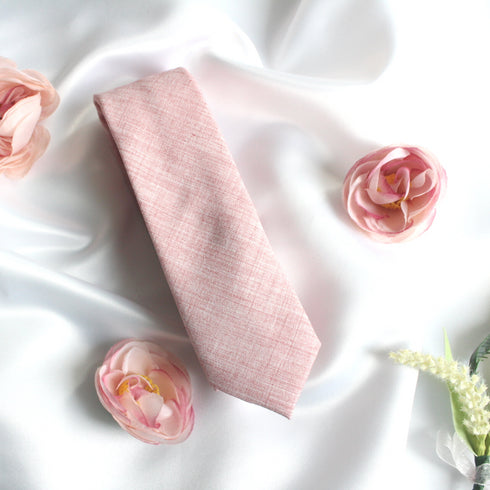 Haven Blush Pink Solid Skinny Tie