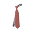 Mateo Two-Tone Brown Terracotta Solid & Gray Floral Tail Tie