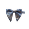 Blue Paisley Oversized Long-Tail Bow Tie & Pocket Square Set